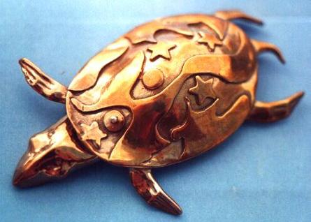 Turtle Pin from Luna Parc's animal jewelry collection