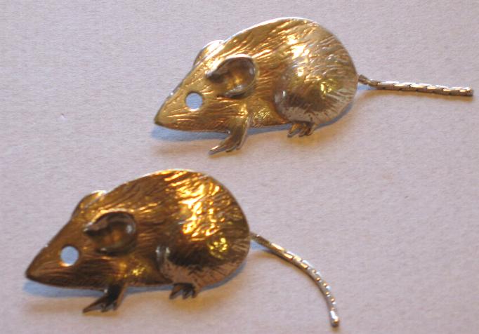 Mice Pins from the Animal Jewelry Collection