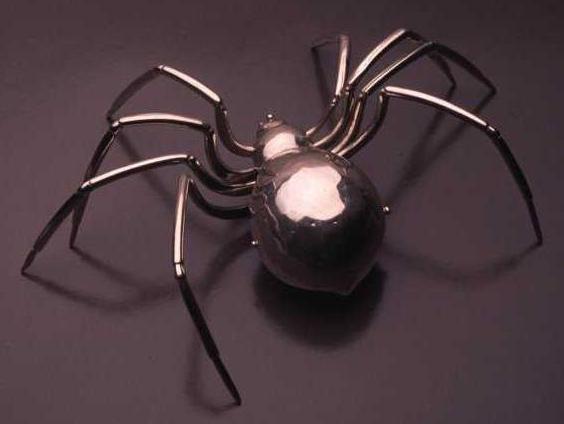 Black Widow Spider brooch, insect jewelry from Luna Parc